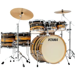 TAMA Superstar Classic 7-Piece Shell Pack Natural Ebony Tiger Wrap