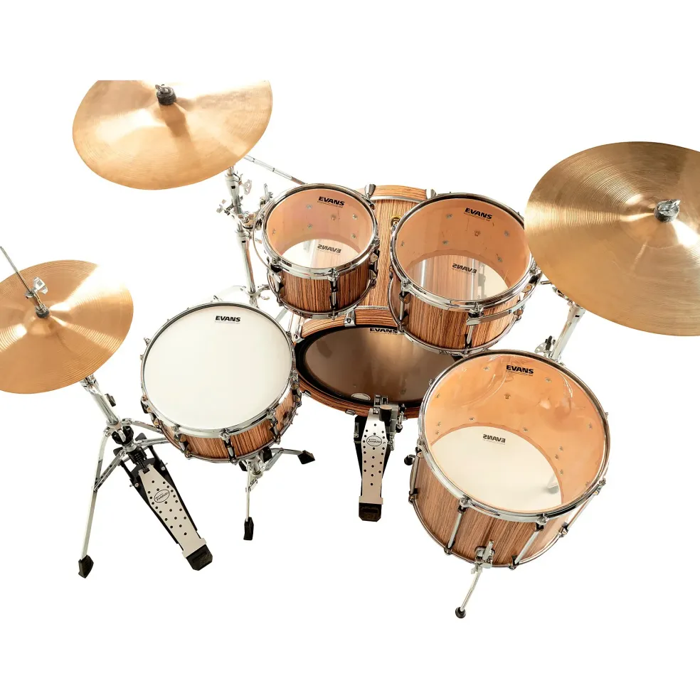 TAMBURO Opera Series 5-Piece Stave-Wood Shell Pack With 22" Bass Drum Zebrano