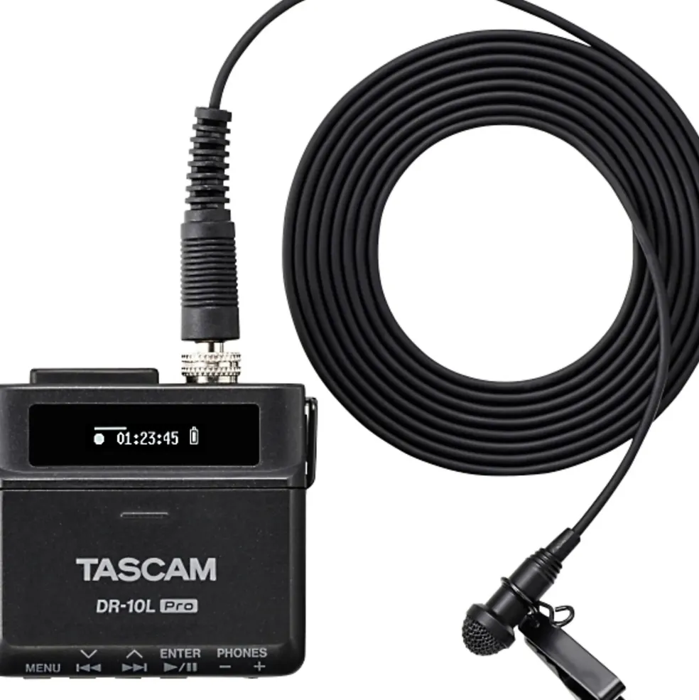 TASCAM DR-10L Pro Digital Audio Recorder With Lavalier Microphone