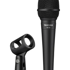 TASCAM TM-82 Dynamic Microphone for Recording Vocals and Instruments Black