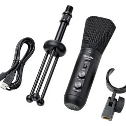 TASCAM TM-250U USB Condenser Microphone for Podcasting, Conferencing, and Computer Recording
