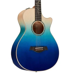 Taylor Custom All Urban Ash 12-Fret Grand Concert Acoustic-Electric Guitar Ombre Blue