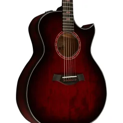 Taylor Custom All Urban Ash Grand Auditorium Acoustic-Electric Guitar Red Mahogany Edgeburst