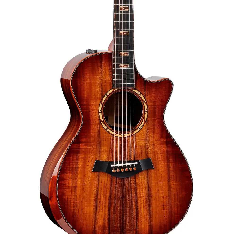 Taylor Custom All-Figured Hawaiian Koa Grand Concert Acoustic-Electric Guitar Shaded Edge Burst