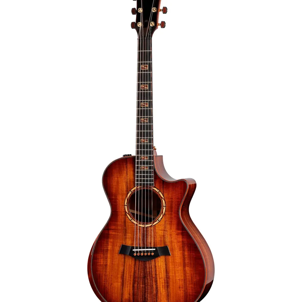 Taylor Custom All-Figured Hawaiian Koa Grand Concert Acoustic-Electric Guitar Shaded Edge Burst