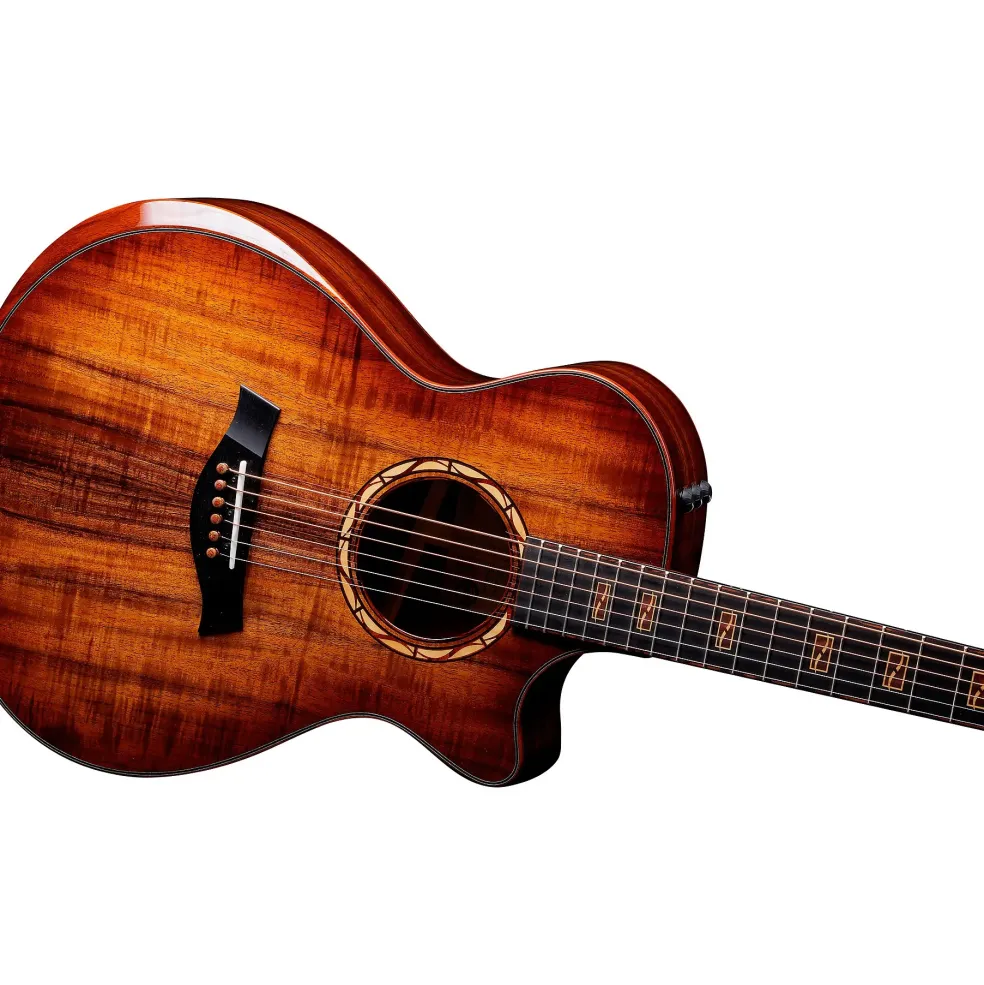 Taylor Custom All-Figured Hawaiian Koa Grand Concert Acoustic-Electric Guitar Shaded Edge Burst