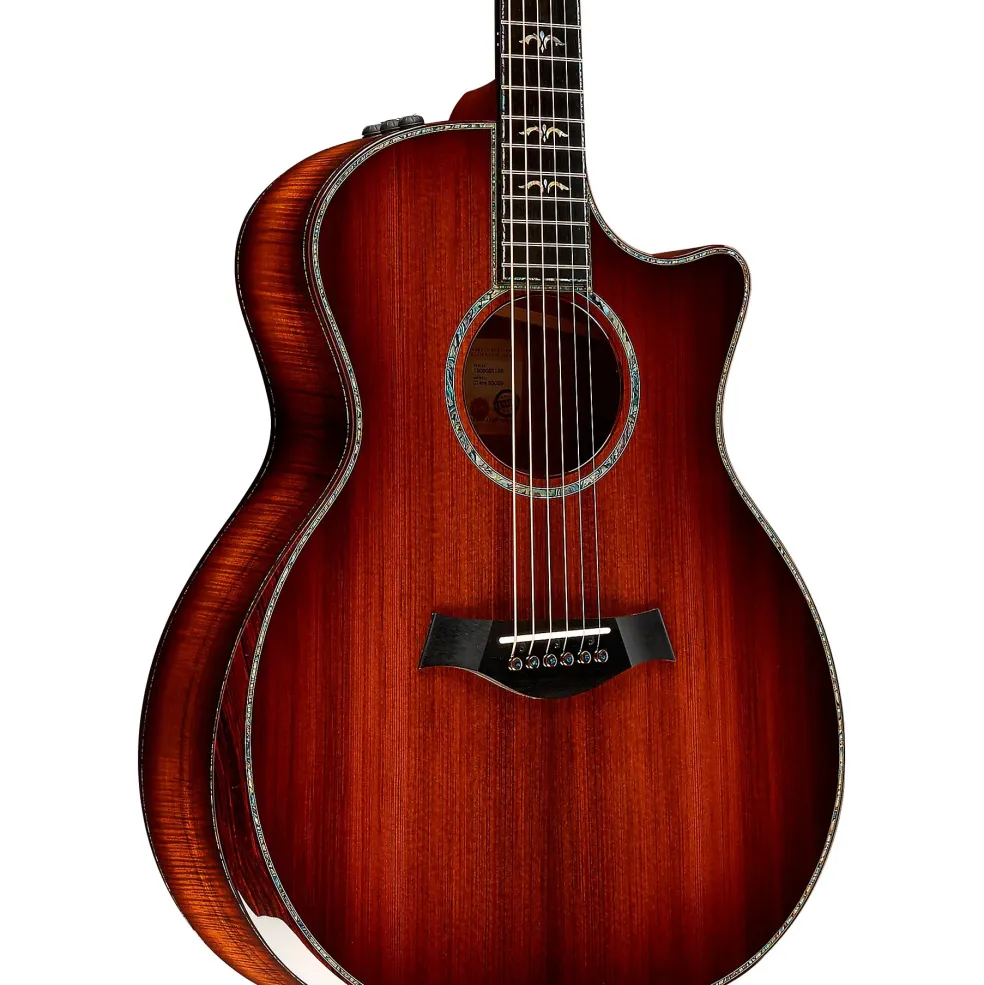 Taylor Custom Redwood-Master Grade Koa Grand Auditorium Acoustic-Electric Guitar Shaded Edge Burst