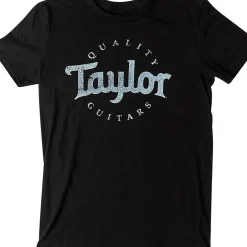 Taylor Distressed Logo T-Shirt X Large Black