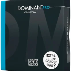 Thomastik Dominant Pro Violin String Set with Aluminum and Silver D Strings 4/4 Size, Medium