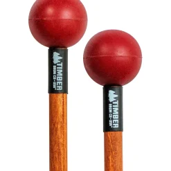 Timber Drum Company Extra Soft Rubber Mallets with Solid Hardwood Handles Extra Small (Soft) Red Rubber