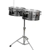 Toca Elite Series Steel Timbales 14" and 15" Chrome Drums with Stand 14 in./15 in. Chrome