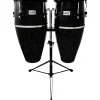 Toca Players Series Fiberglass Congas With Double Conga Stand 10 and 11 in. Black Sparkle