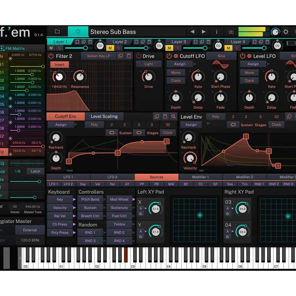 Tracktion F'em FM Synthesizer Plug-In