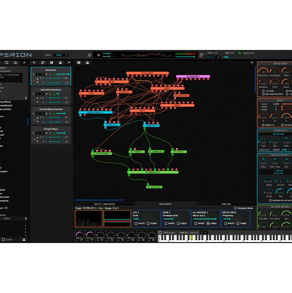 Tracktion Wavesequencer Hyperion Modular Synth Plug-In