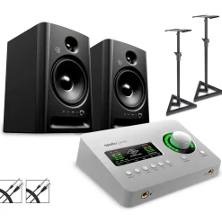 Universal Audio Apollo Solo Thunderbolt With Harbinger Studio Monitor Pair, Stands & Cables SM508