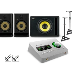 Universal Audio Apollo Solo USB with KRK ROKIT G5 Studio Monitor Pair & S10 Subwoofer (Stands & Cables Included) ROKIT 8