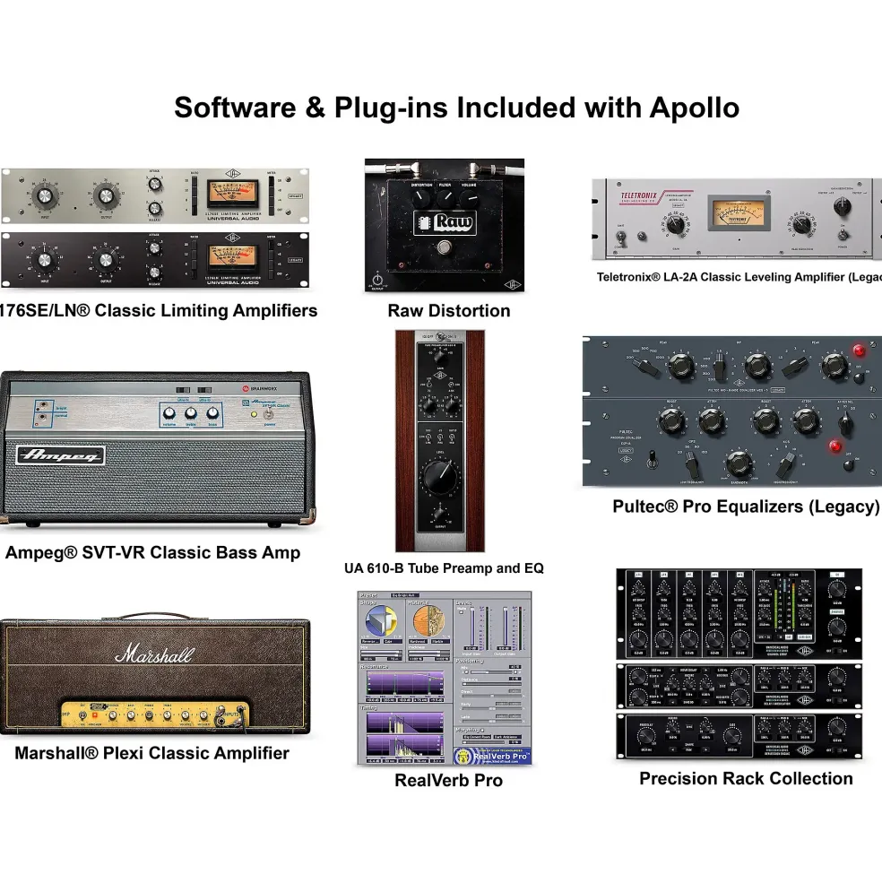 Universal Audio Apollo Solo Thunderbolt with KRK ROKIT G5 Studio Monitor Pair & S10 Subwoofer (Stands & Cables Included) ROKIT 8