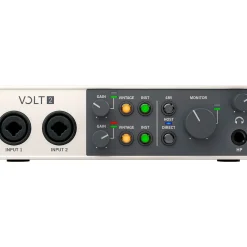 Universal Audio Volt 2 With Harbinger Studio Monitor Pair, Stands & Cables SM505