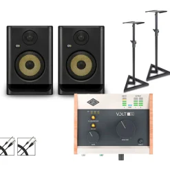 Universal Audio Volt 176 with KRK ROKIT G5 Studio Monitor Pair (Stands & Cables Included) ROKIT 5