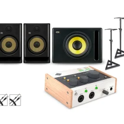 Universal Audio Volt 276 with KRK ROKIT G5 Studio Monitor Pair & S10 Subwoofer (Stands & Cables Included) ROKIT 8