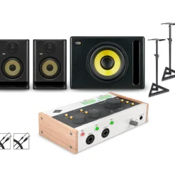 Universal Audio Volt 476 with KRK ROKIT G5 Studio Monitor Pair & S10 Subwoofer (Stands & Cables Included) ROKIT 5