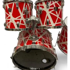 Used 1984 TAMA 4 piece SWINGSTAR VAN HALEN WRAP RED AND WHITE Drum Kit