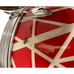 Used 1984 TAMA 4 piece SWINGSTAR VAN HALEN WRAP RED AND WHITE Drum Kit