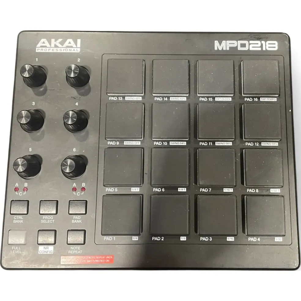 Used Akai Professional MPD218 MIDI Controller
