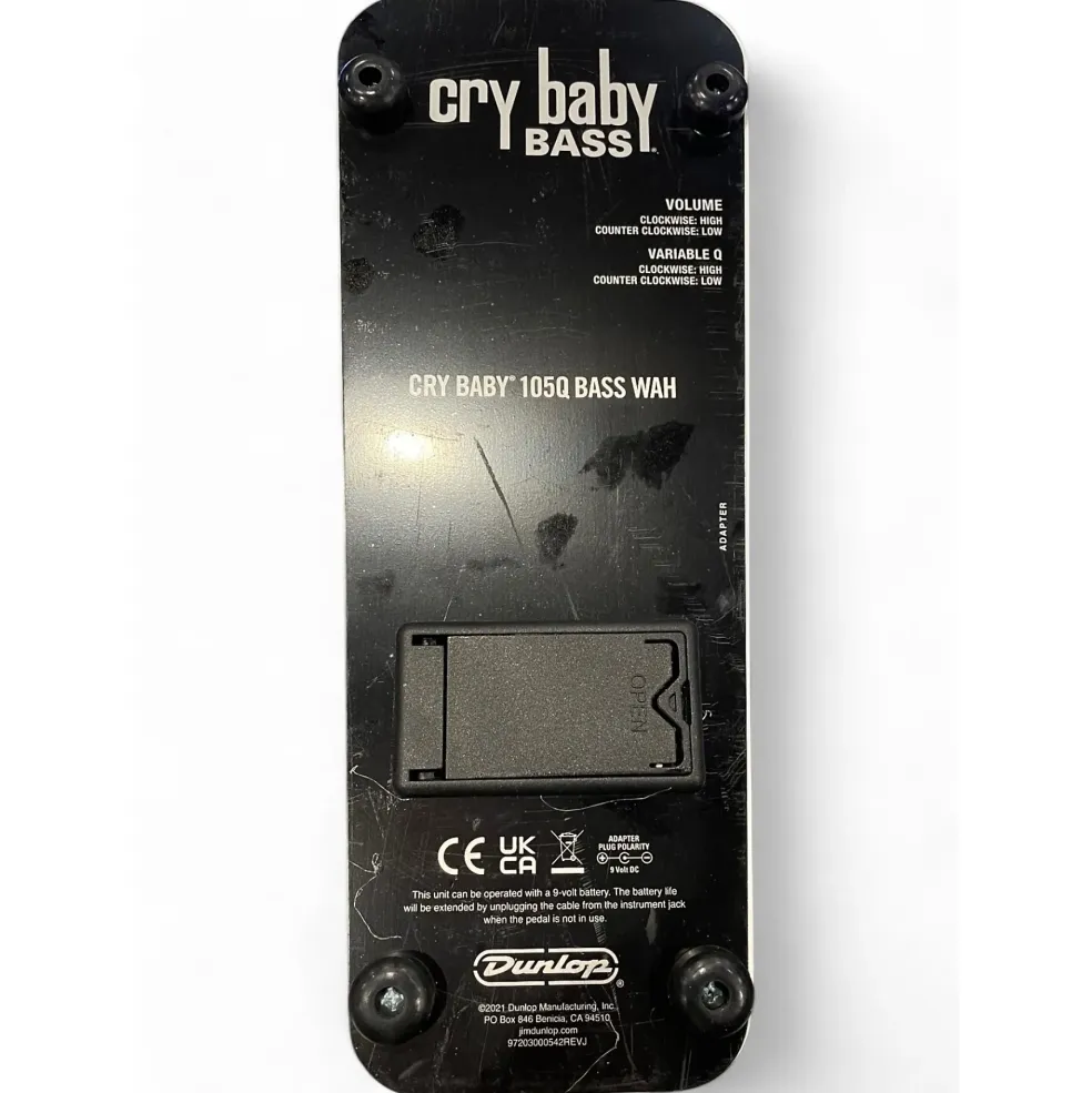 Used Dunlop 105Q Cry Baby Bass Wah Bass Effect Pedal