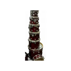 Used DW 7 piece Collector's Series Black Badge Maroon Drum Kit