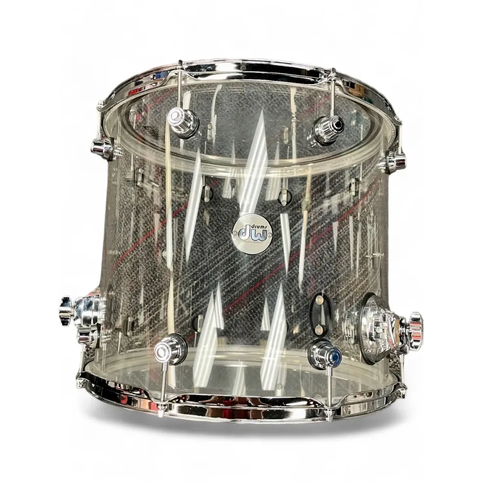 Used DW 3 piece Design Series Acrylic Clear Drum Kit
