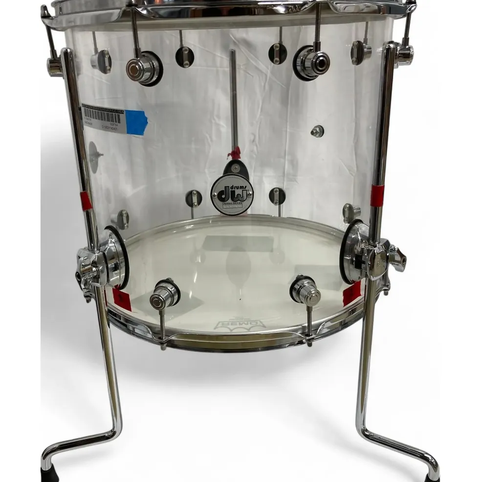 Used DW 16X16 Design SeriesAcrylic Clear Drum