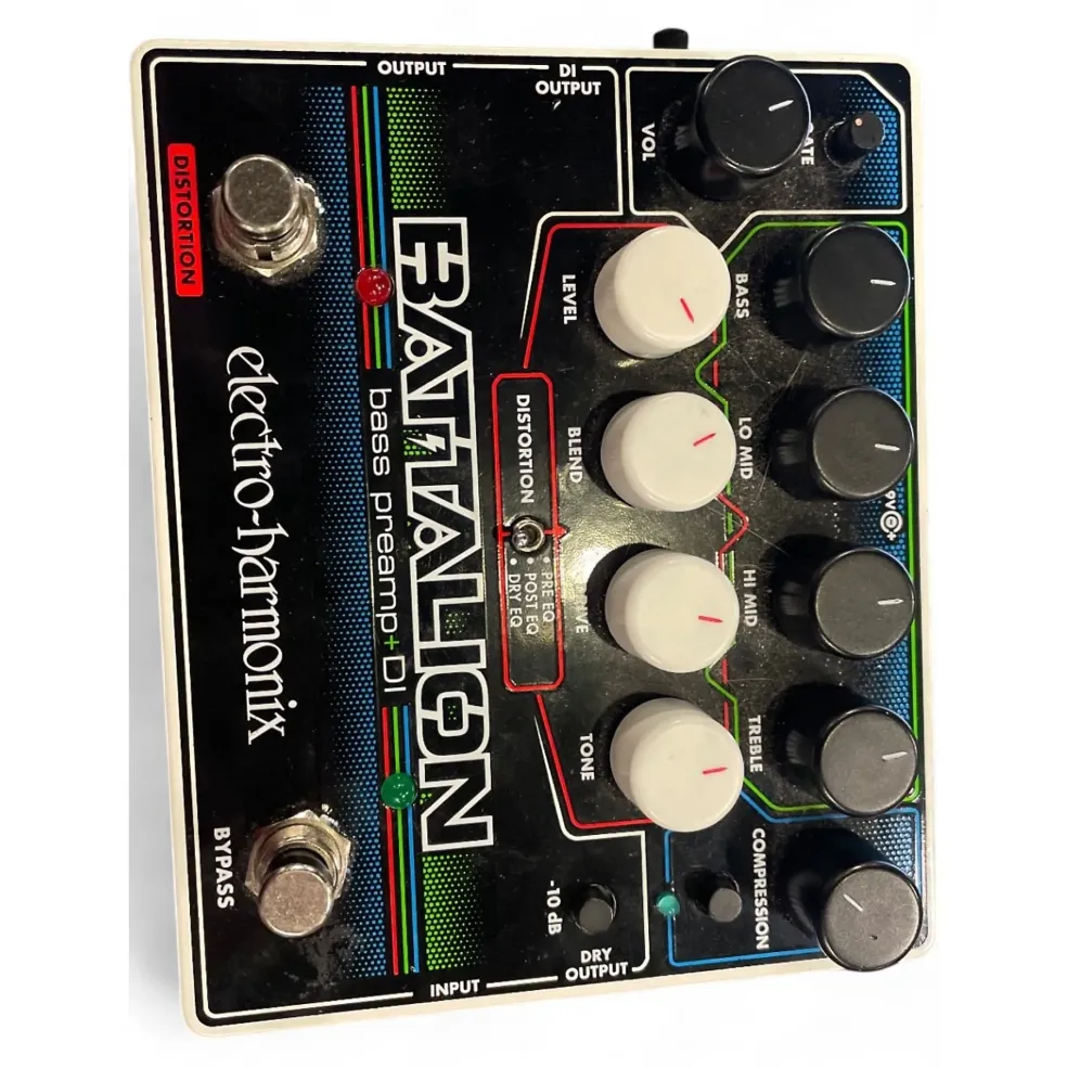 Used Electro-Harmonix Battalion Bass Preamp and DI Bass Effect Pedal