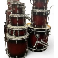 Used Gretsch Drums 7 piece Catalina Maple Dark Cherry Burst Drum Kit