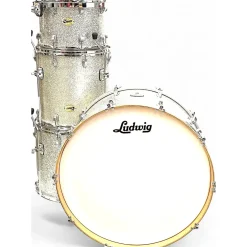Used Ludwig 4 Piece Centennial Silver Sparkle Drum Kit