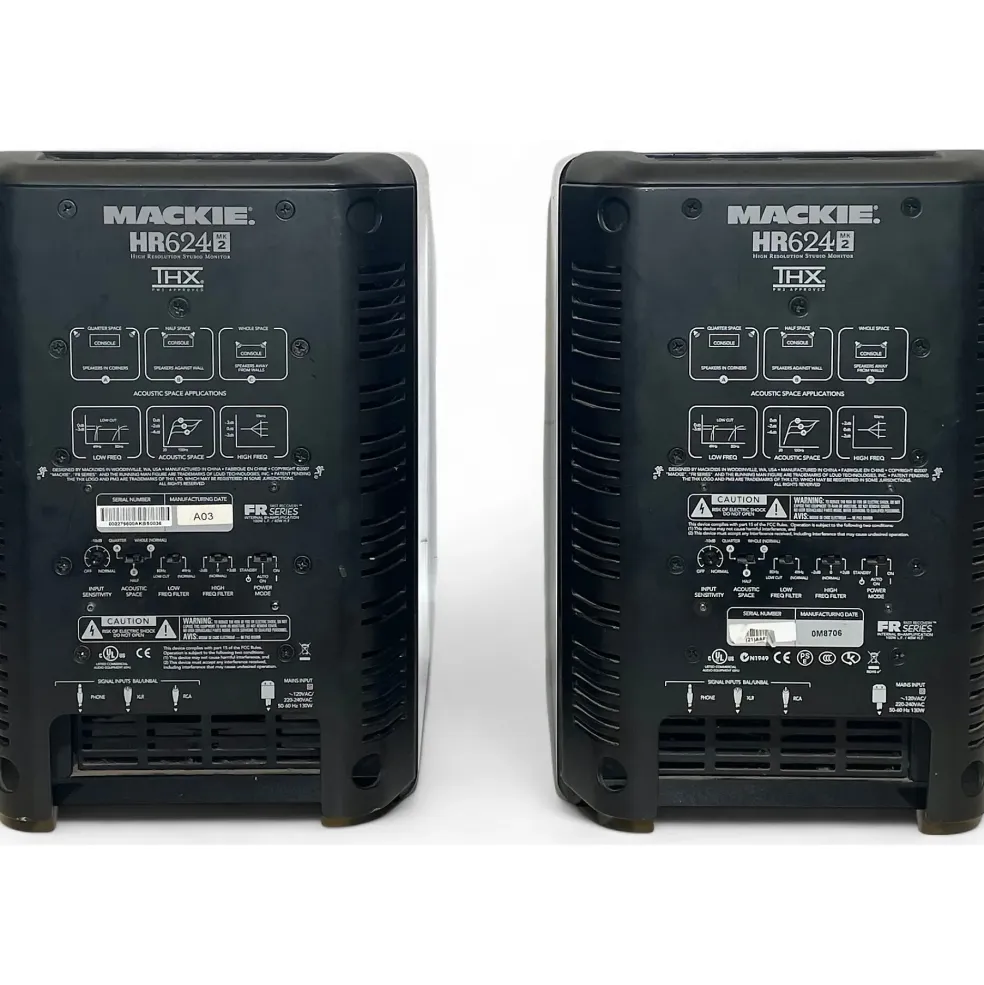 Used Mackie HR624 MKII Pair Powered Monitor