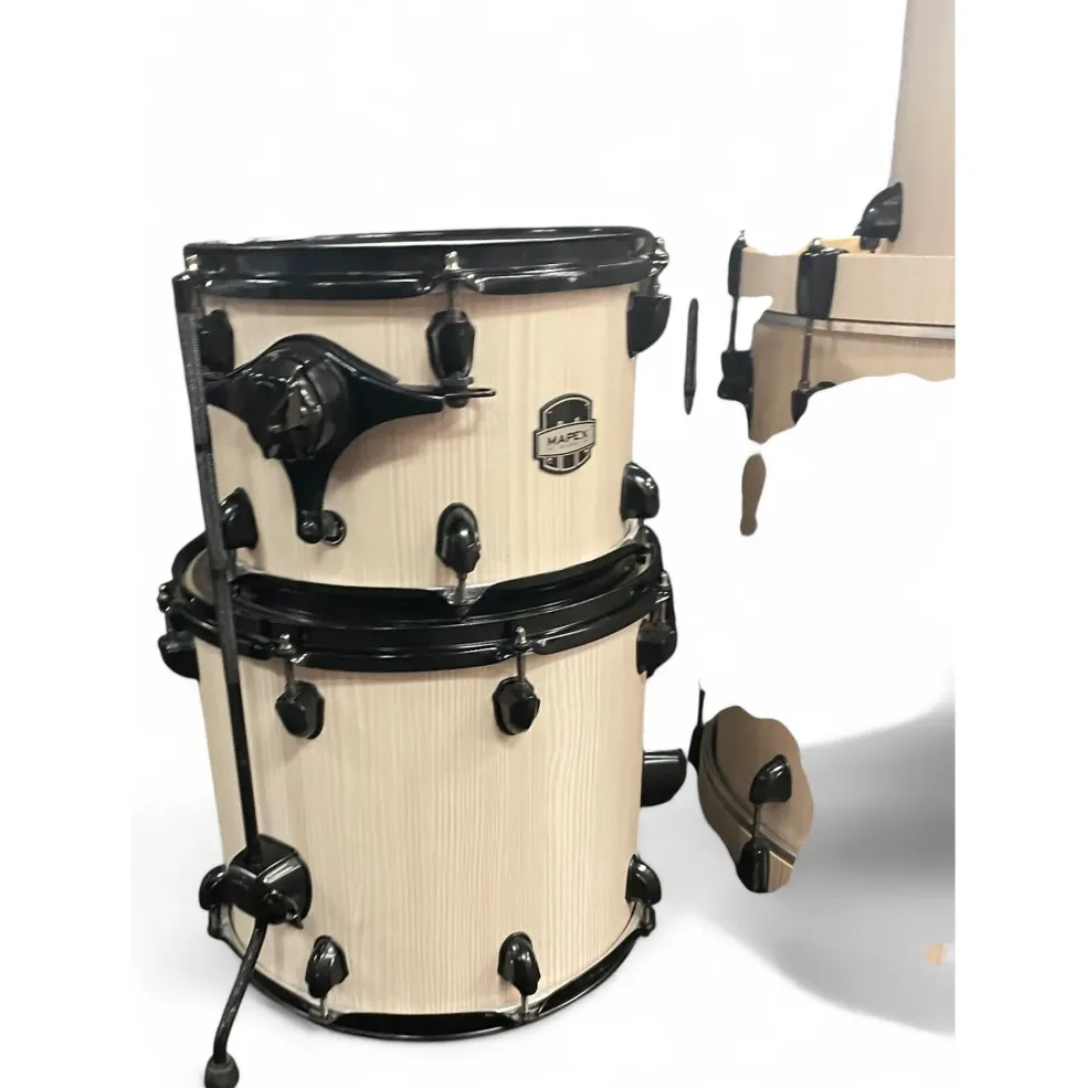 Used Mapex 5 Piece Mars Alpine White Drum Kit