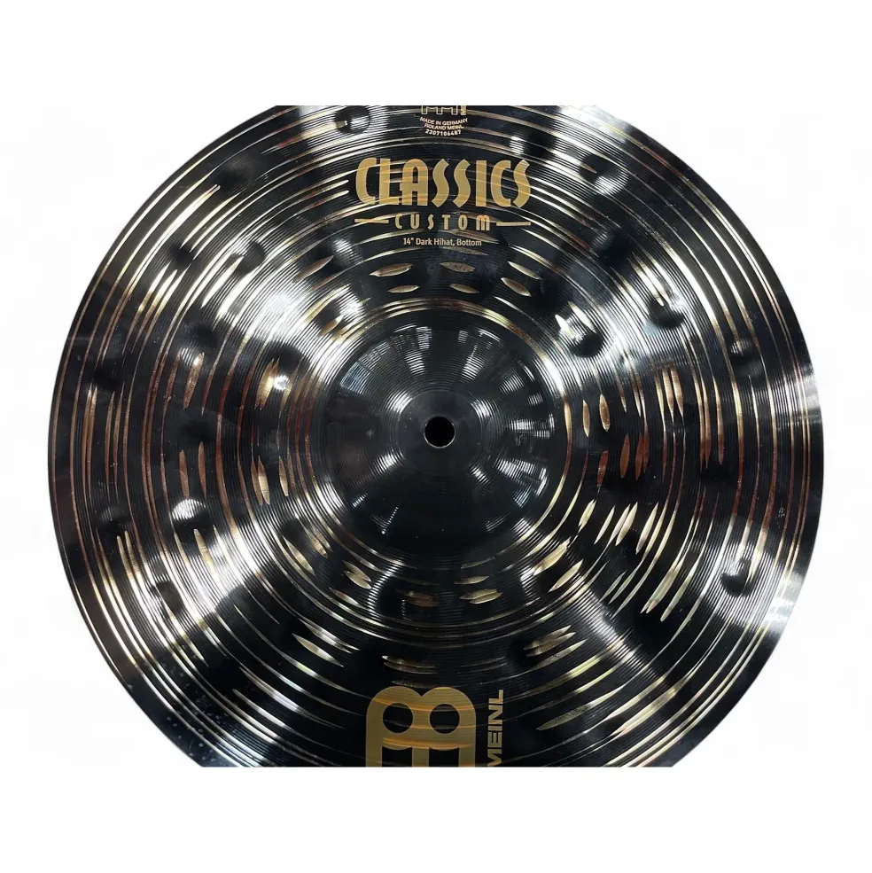 Used MEINL 14in Classic Custom DARK Hi Hat Pair Cymbal