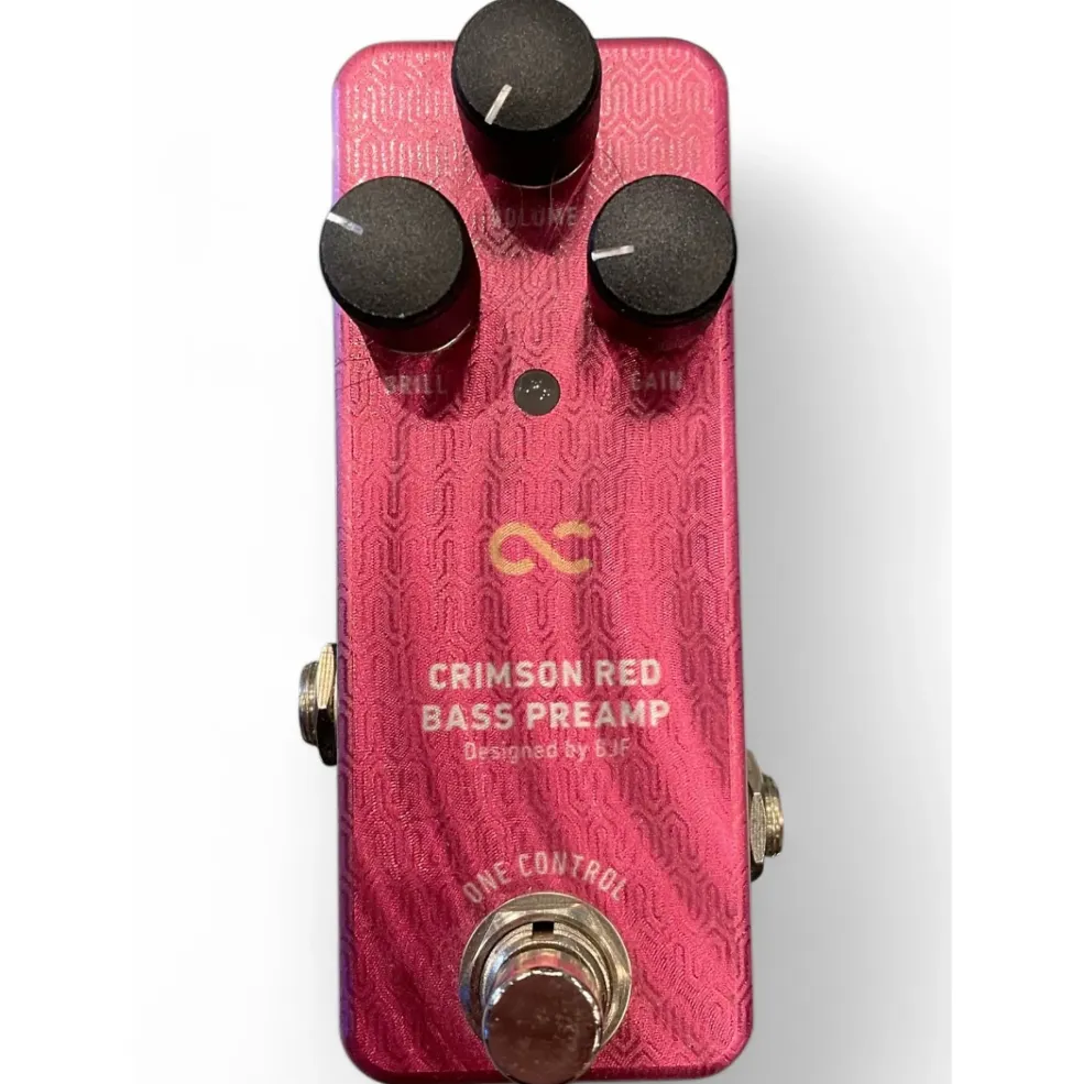 Used One Control crimson red bass preamp Bass Effect Pedal