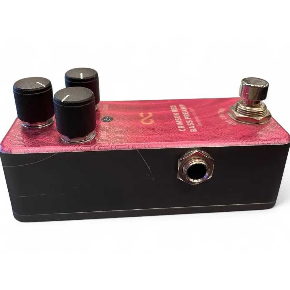 Used One Control crimson red bass preamp Bass Effect Pedal
