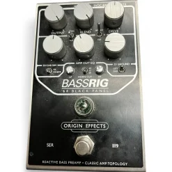 Used Origin Effects BassRIG ’64 Black Panel Bass Preamp & Overdrive Bass Effect Pedal
