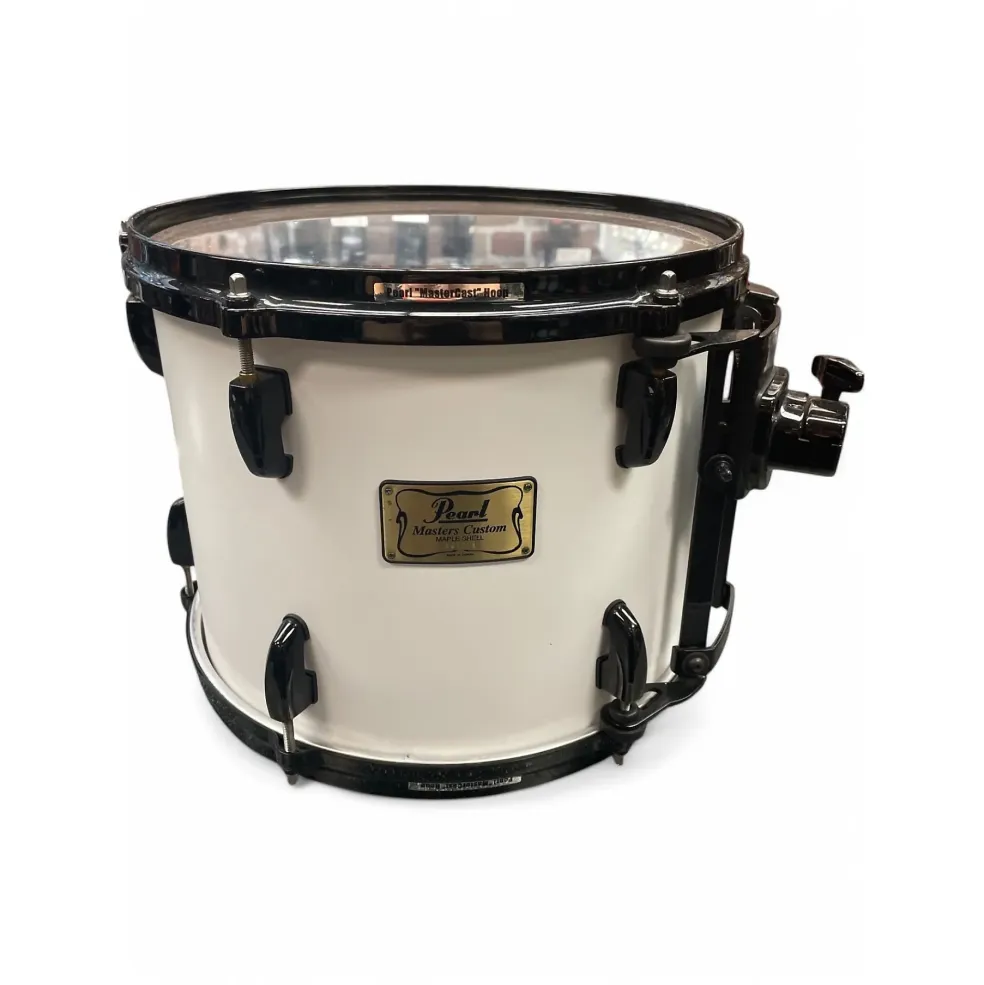 Used Pearl 5 Piece Masters Custom Maple White Drum Kit
