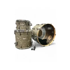 Used Pearl 3 piece Music City Custom Masters Maple Reserve Platinum Smoke Marine Drum Kit