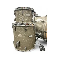 Used Pearl 3 piece Music City Custom Masters Maple Reserve Platinum Smoke Marine Drum Kit