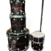 Used Premier 5 piece GENISTA Red And Black Sparkle Drum Kit