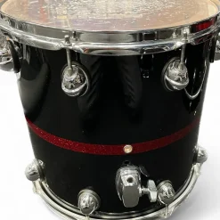 Used Premier 5 piece GENISTA Red And Black Sparkle Drum Kit