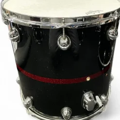 Used Premier 5 piece GENISTA Red And Black Sparkle Drum Kit