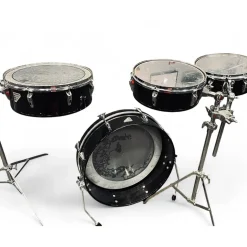 Used Remo 4 piece Legero Black Drum Kit