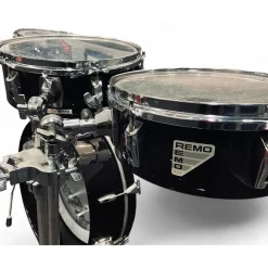 Used Remo 4 piece Legero Black Drum Kit