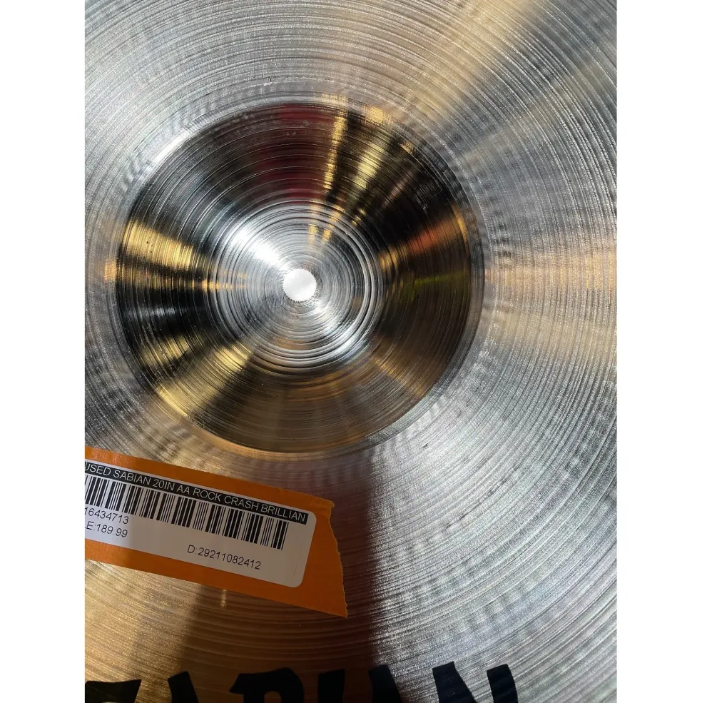 Used SABIAN 20in AA Rock Crash Brilliant Cymbal